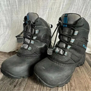 Boys Columbia rope tow Ill boots size 1 snow winter rain cold weather waterproof